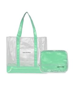 Athena Tote + Clutch Bag In Green