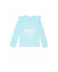 Hush Puppies Pakaian T Shirt Kids Girls Angelina-Tee In Turquise 