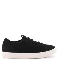 Hush Puppies  Shoes Wanita The Good Low Top In Bold Black Textile 