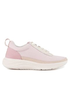 Hush Puppies Shoes Sneakers Wanita Elevate Laceup In Dusty Pink Textile 