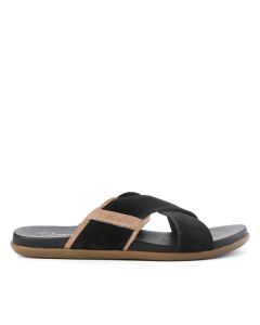 Hush Puppies Sandals Pria Curros Iv - Cross In Black 