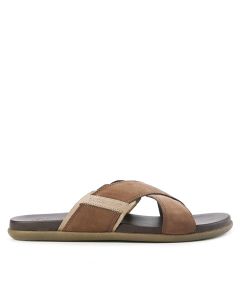 Hush Puppies Sandals Pria Curros Iv - Cross In Coffee 