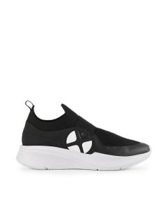 Hush Puppies Shoes Sneakers Pria Spark Slipon In Bold Black Textile 