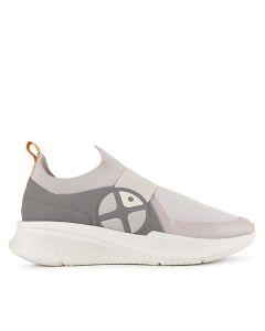 Hush Puppies Shoes Sneakers Pria Spark Slipon In Cool Grey Textile 