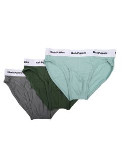 Classic Knit Brief In Grey / Olive / Teal 