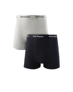 Hush Puppies Pakaian Underwear Pria Classic Knit Boxer In Navy / Gray 